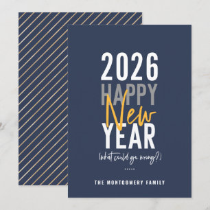 Cartão De Festividades Humor moderno do Feliz ano novo 2023