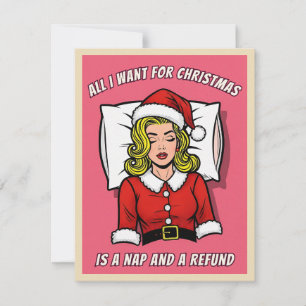 Cartão De Festividades Humor Natalino Art Pop Vintage Divertido