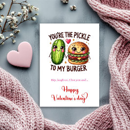 Cartão De Festividades Humor Valentine Card with Silly Food Characters