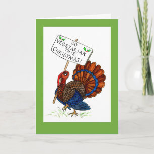 Cartão De Festividades Humorous Christmas Turkey Greeting Card