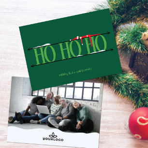 Cartão De Festividades Hunter Green Elf Shenanigans no Natal corporativo