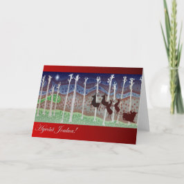 Cartão De Festividades Hyvää Joulua - um Natal finlandês