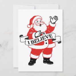 Cartão De Festividades I Believe in Santa - Vintage Art