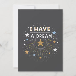 Cartão De Festividades I Have a Dream Inspirational Starburst Art