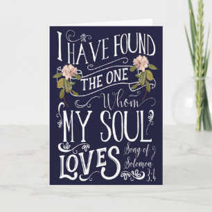 Cartão De Festividades I have found the one whom my soul loves card