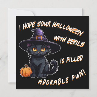 Cartão De Festividades I hope your Halloween..... Tarjeta festiva plana