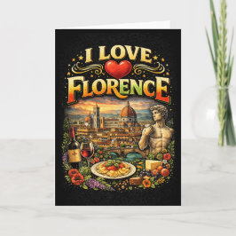Cartão De Festividades I Love Florence