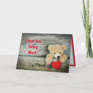 Cartão De Festividades I Love You Beary Much Teddy Bear Mother's Day