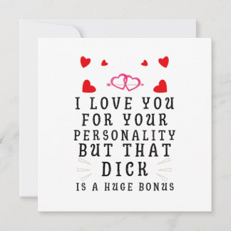 Cartão De Festividades I Love You For Your Personality, Funny Anniversary