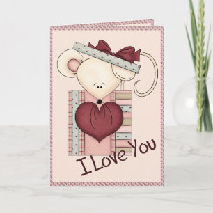Cartão De Festividades I Love You Mouse