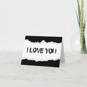 Cartão De Festividades i love you page rip