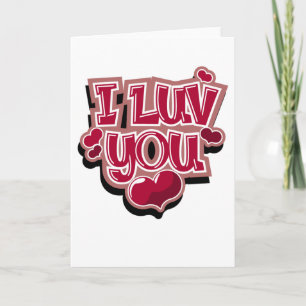 Cartão De Festividades I Luv You card