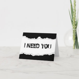 Cartão De Festividades i need you page rip