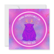 I Wanna Hippopotamus for Christmas - Purple