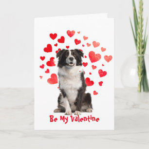 Cartão De Festividades I Woof Love You Border Collie Dog Valentine