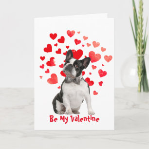 Cartão De Festividades I Woof Love You Boston Terrier Dog Valentine