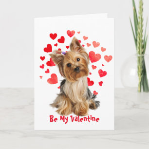 Cartão De Festividades I Woof Love You Yorkie Dog Valentine