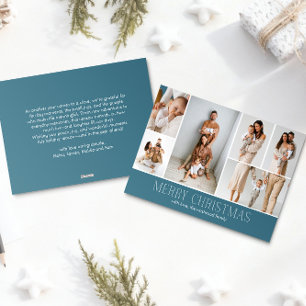 Cartão De Festividades ICE Feliz Natal Elegante 6 Foto Collage