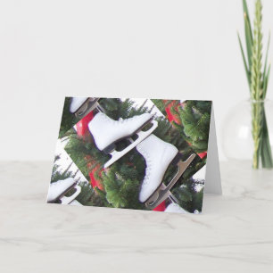 Cartão De Festividades Ice Skates Greeting Card