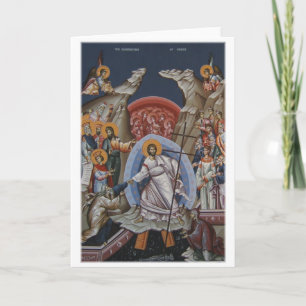 Cartão De Festividades Icon of the Resurrection of Christ