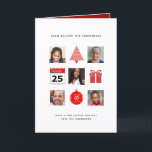 Cartão De Festividades ÍCONE Acredita no Natal 5 FOTO COLLAGE Moderno<br><div class="desc">Ícone ultra-moderno com o tema Cartão de Natal - personalize o exterior e a dentro,  conforme desejado. Adicione 5 fotos de avatar/retrato.</div>