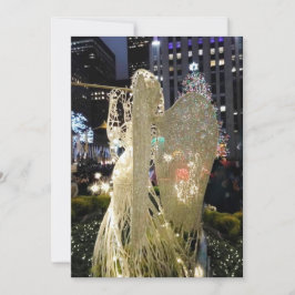 Cartão De Festividades Iconic Elegant Angel em Rockefeller Plaza FLAT