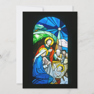 Cartão De Festividades Igreja Católica Continha Janela de Vidro em Nagas