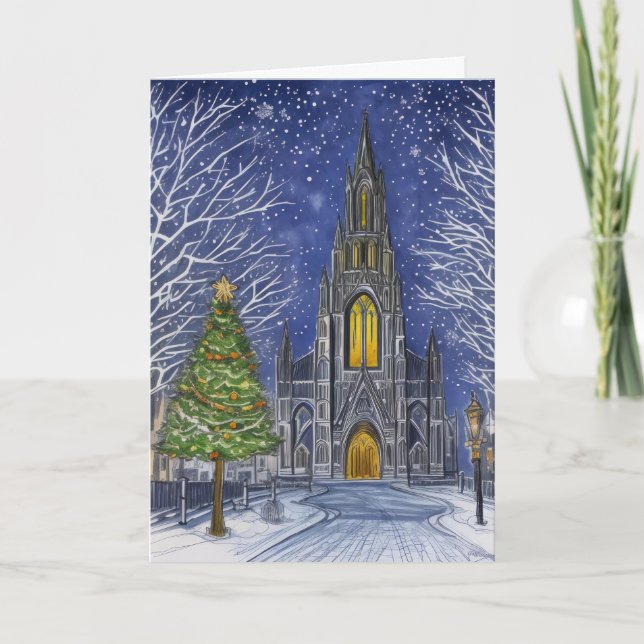 Cartão De Festividades Igreja de Natal (Frente)