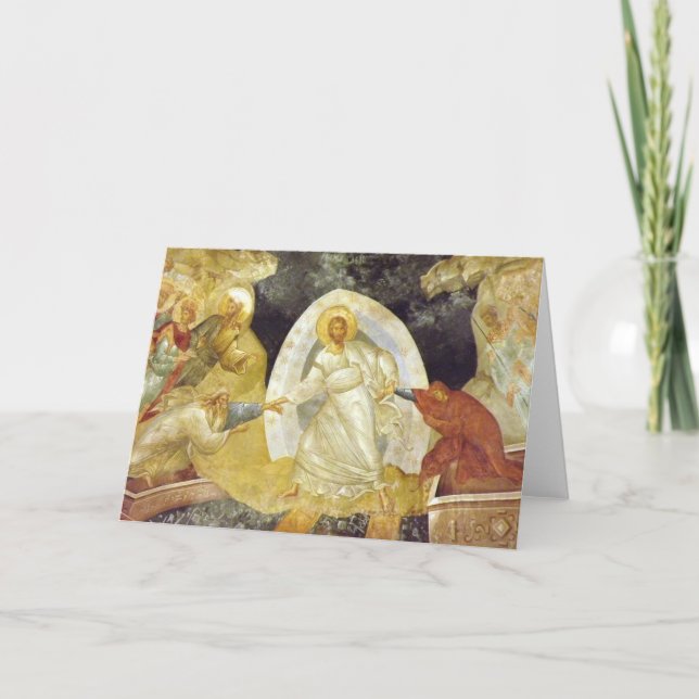 Cartão De Festividades Igreja de páscoa/Cartão Pascha Anastasis Fresco Ch (Frente)