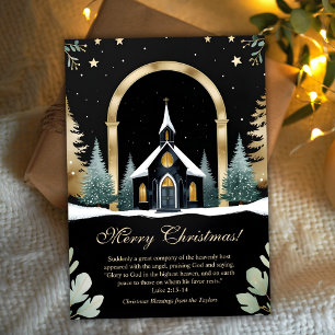 Cartão De Festividades Igreja Ouro Preto Versículo Bíblico Natal Cristão