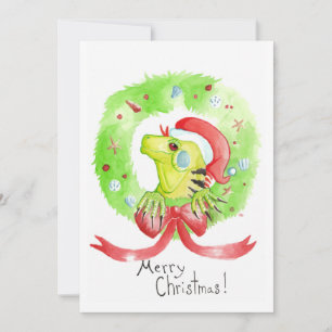 Cartão De Festividades Iguana Christmas