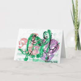 Cartão De Festividades Iguana Dance com você