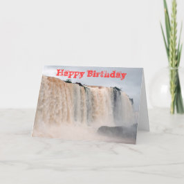 Cartão De Festividades Iguazu Falls Brasil / Argentina