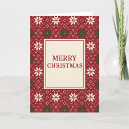 Cartão De Festividades Ilha Escandinava Feliz Natal (Em Branco) 