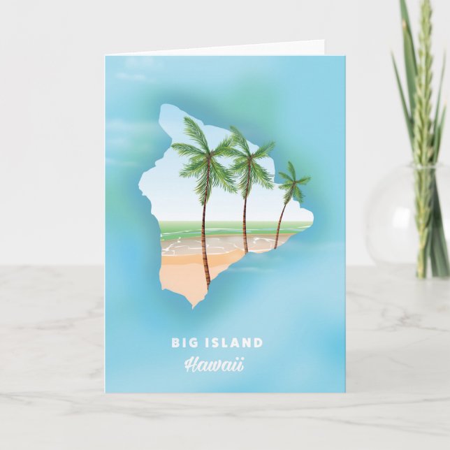 Cartão De Festividades Ilha Grande do Havaí (Frente)