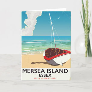 Cartão De Festividades Ilha Mersea Essex Cartaz vintage