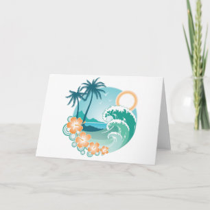 Cartão De Festividades Ilha Tropical