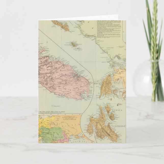 Cartão De Festividades Ilhas Jónicas, Malta (Frente)