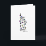 Cartão De Festividades Iluminação de Natal e Hanukkah em Nova York<br><div class="desc">Os cartões apresentam uma ilustração original de marcador de um ponto turístico de Nova York, a Estátua da Liberdade, "vestida" para a temporada de festas. Perfeito para o Natal ou Hanukkah! Esta ilustração de Chanukah também está disponível em outros produtos. Não vê o que você está procurando? Precisa de ajuda...</div>