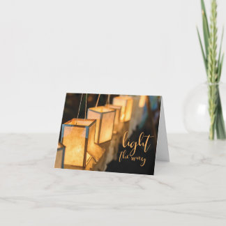 Cartão De Festividades Ilumine a maneira, lanternas, Tailândia