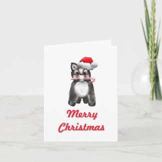 Cartão De Festividades Ilustração Adorável e Caprichosa de Burro de Natal