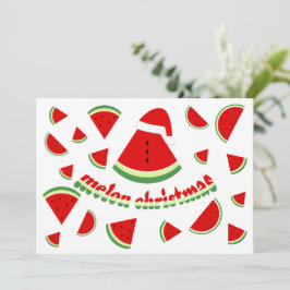 Cartão De Festividades Ilustração Alegre Natal Melão Fofo