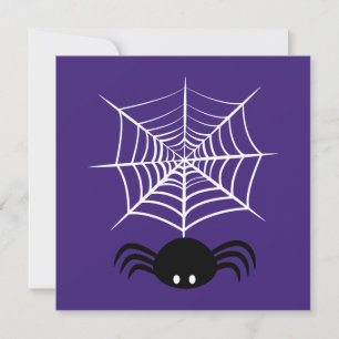 Cartão De Festividades Ilustração Assustadora de Aranha de Halloween