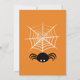 Cartão De Festividades Ilustração Assustadora de Aranha de Halloween