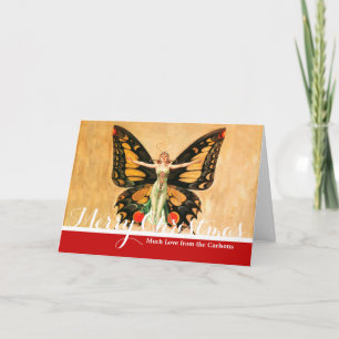 Cartão De Festividades Ilustração da Mulher Voadora Flapper Butterfly