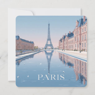 Cartão De Festividades ilustração da torre eiffel em paris