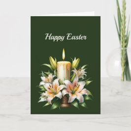 Cartão De Festividades Ilustração da Vela dos Lírios de páscoa