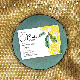 Cartão De Festividades Ilustração de Aquarela em Fatias de Limão