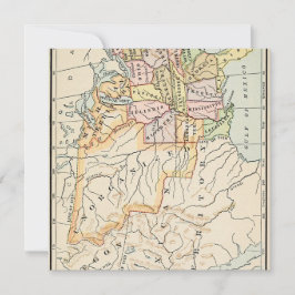 Cartão De Festividades Ilustração de Mapa Histórico dos Estados Unidos de