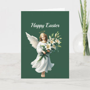 Cartão De Festividades Ilustração de páscoa Angel Lily
